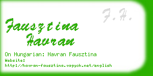 fausztina havran business card